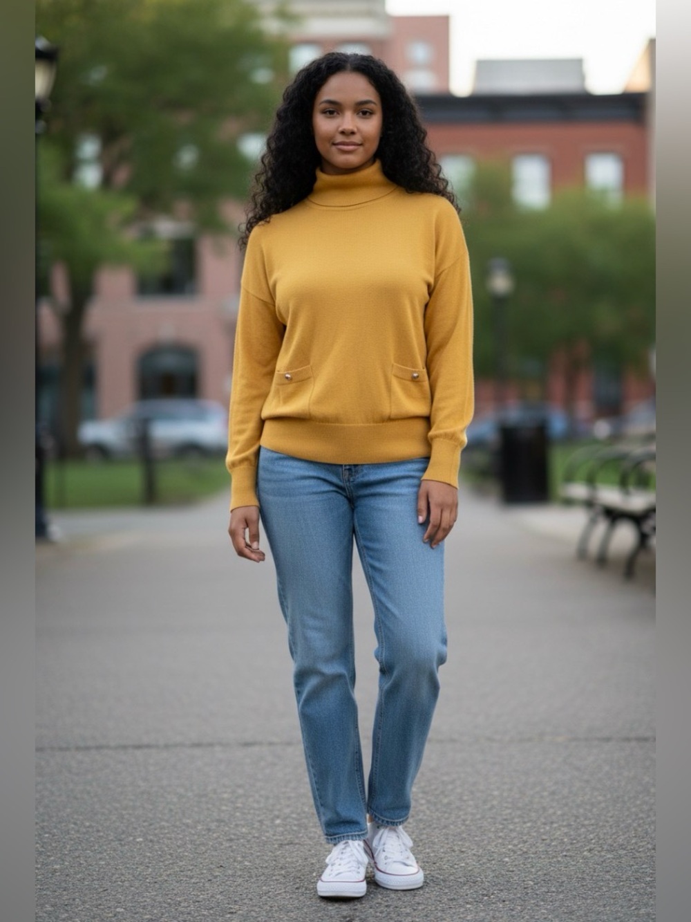 KATE SPADE New York Broome Street Turtle Neck Wool Blend Sweater M NWT